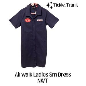 Airwalk Women's Sm Dark Blue Shirt Dress NWT